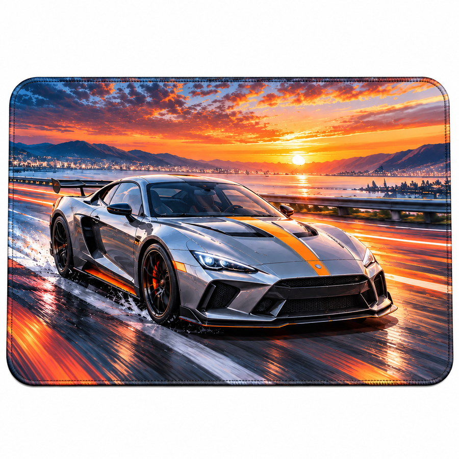 Cool car themed mouse pad
