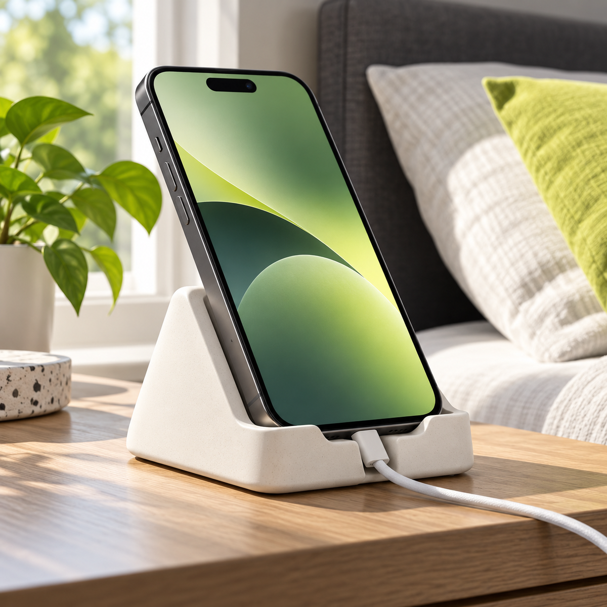 Generated illustrative concept — Rest Bedside Phone Stand
