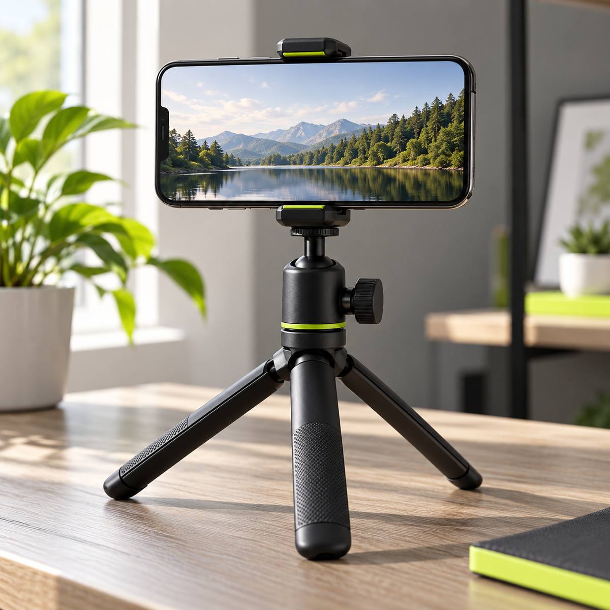 Generated illustrative concept — Trio Tabletop Phone Stand